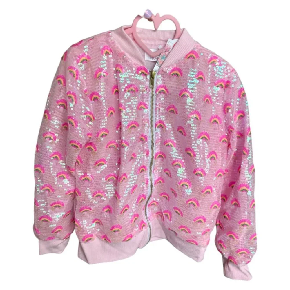 Pink Rainbow Sequin Jacket NWT